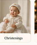 Little Blessing christening template shown on laptop and phone