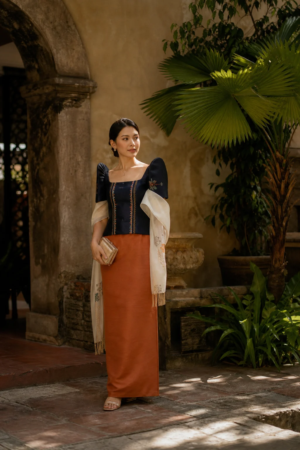 Modern Filipiniana wedding guest attire