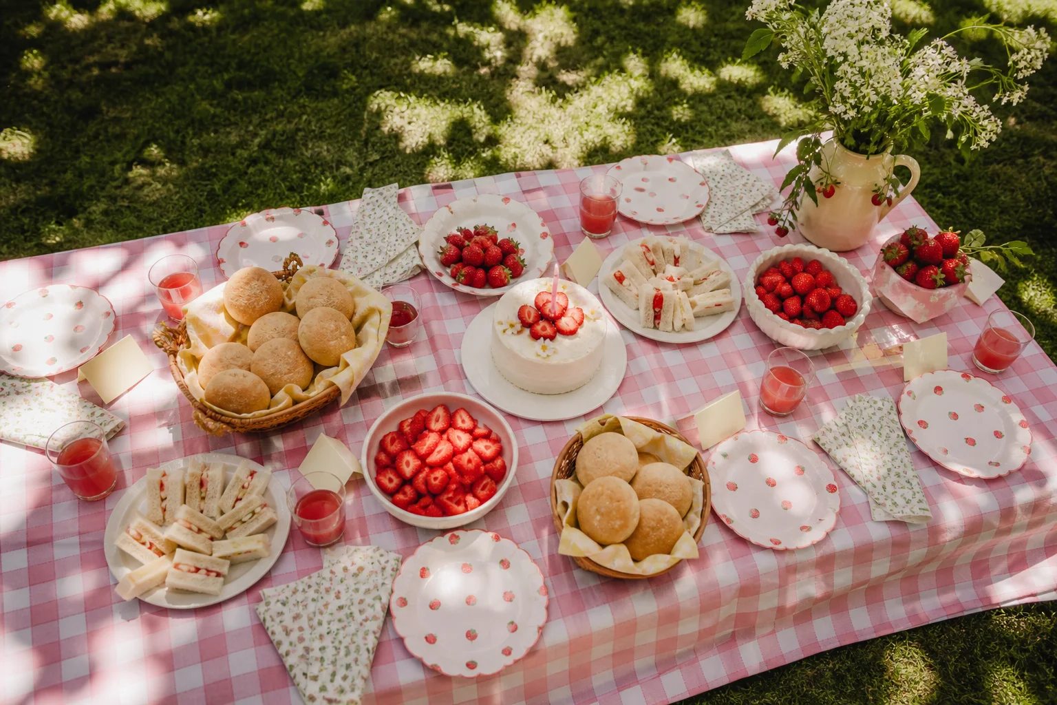 The strawberry picnic table